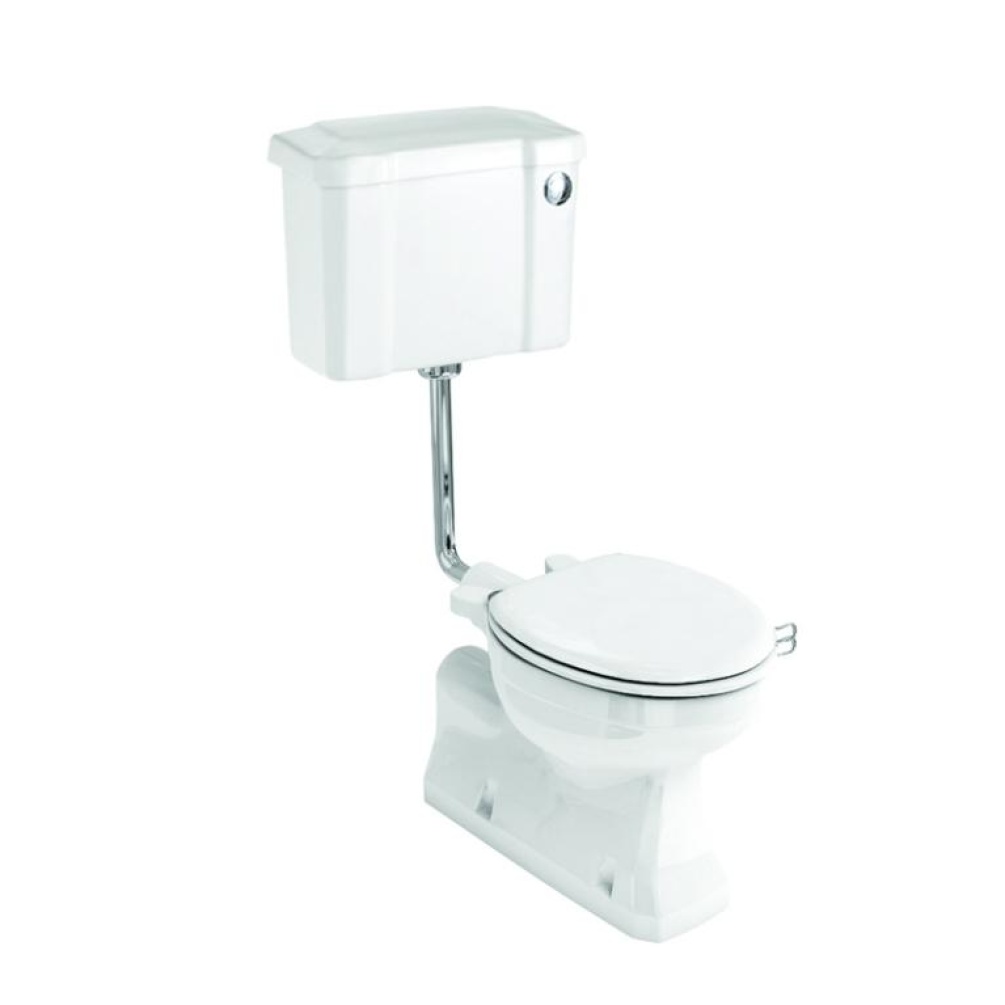 Product Cut out image of the Burlington S Trap Low Level Toilet with Push Button